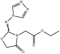 ETHYL 2-[4-OXO-2-(4H-1,2,4-TRIAZOL-4-YLIMINO)-1,3-THIAZOLAN-3-YL]ACETATE Struktur