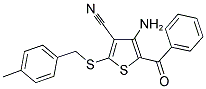 4-AMINO-5-BENZOYL-2-[(4-METHYLBENZYL)SULFANYL]-3-THIOPHENECARBONITRILE Structure