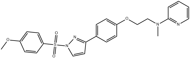 N-[2-(4-(1-[(4-METHOXYPHENYL)SULFONYL]-1H-PYRAZOL-3-YL)PHENOXY)ETHYL]-N-METHYL-2-PYRIDINAMINE Structure