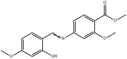 METHYL 4-([(E)-(2-HYDROXY-4-METHOXYPHENYL)METHYLIDENE]AMINO)-2-METHOXYBENZENECARBOXYLATE Struktur
