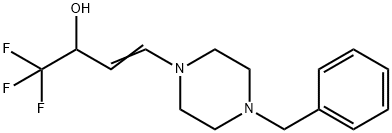 (E)-4-(4-BENZYLPIPERAZINO)-1,1,1-TRIFLUORO-3-BUTEN-2-OL Struktur