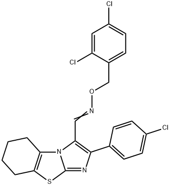 2-(4-CHLOROPHENYL)-5,6,7,8-TETRAHYDROIMIDAZO[2,1-B][1,3]BENZOTHIAZOLE-3-CARBALDEHYDE O-(2,4-DICHLOROBENZYL)OXIME|