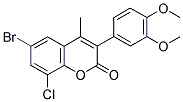 6-BROMO-8-CHLORO-3(3',4'-DIMETHOXYPHENYL)-4-METHYLCOUMARIN