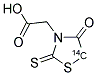 2-THIOXO-4-THIAZOLIDINONE-3-ACETIC ACID [5-14C] Struktur