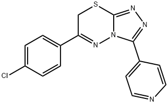 6-(4-CHLOROPHENYL)-3-(4-PYRIDINYL)-7H-[1,2,4]TRIAZOLO[3,4-B][1,3,4]THIADIAZINE Struktur