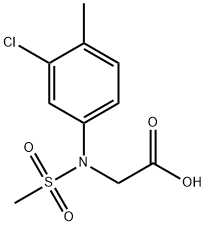 N-(3-CHLORO-4-METHYLPHENYL)-N-(METHYLSULFONYL) GLYCINE Structure