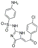 4-AMINO-N-{(5Z)-5-[2-(4-CHLOROPHENYL)-2-OXOETHYLIDENE]-4-OXO-4,5-DIHYDRO-1H-IMIDAZOL-2-YL}BENZENESULFONAMIDE Structure