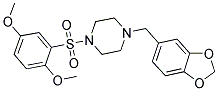 4-(BENZO[3,4-D]1,3-DIOXOLAN-5-YLMETHYL)-1-((2,5-DIMETHOXYPHENYL)SULFONYL)PIPERAZINE