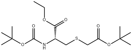 ETHYL 2-[(TERT-BUTOXYCARBONYL)AMINO]-3-([2-(TERT-BUTOXY)-2-OXOETHYL]SULFANYL)PROPANOATE Struktur