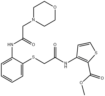 METHYL 3-([2-((2-[(2-MORPHOLINOACETYL)AMINO]PHENYL)SULFANYL)ACETYL]AMINO)-2-THIOPHENECARBOXYLATE Structure