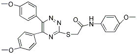 2-(5,6-BIS(4-METHOXYPHENYL)-1,2,4-TRIAZIN-3-YLTHIO)-N-(4-METHOXYPHENYL)ACETAMIDE Structure