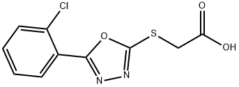 2-((5-(2-氯苯基)-1,3,4-噁二唑-2-基)硫代)乙酸, 485334-66-5, 結(jié)構(gòu)式