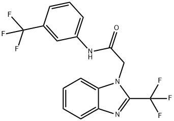 2-[2-(TRIFLUOROMETHYL)-1H-1,3-BENZIMIDAZOL-1-YL]-N-[3-(TRIFLUOROMETHYL)PHENYL]ACETAMIDE Structure