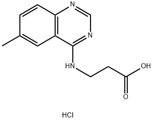 3-(6-METHYL-QUINAZOLIN-4-YLAMINO)-PROPIONIC ACIDHYDROCHLORIDE Structure