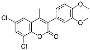 6,8-DICHLORO-3(3',4'-DIMETHOXYPHENYL)-4-METHYLCOUMARIN Struktur