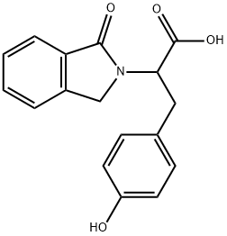 3-(4-HYDROXY-PHENYL)-2-(1-OXO-1,3-DIHYDRO-ISOINDOL-2-YL)-PROPIONIC ACID Struktur