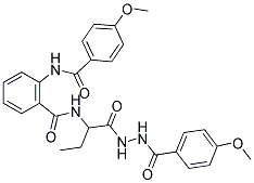 2-(4-METHOXYBENZAMIDO)-N-(1-(2-(4-METHOXYBENZOYL)HYDRAZINYL)-1-OXOBUTAN-2-YL)BENZAMIDE Struktur