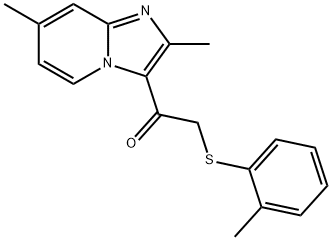 1-(2,7-DIMETHYLIMIDAZO[1,2-A]PYRIDIN-3-YL)-2-[(2-METHYLPHENYL)SULFANYL]-1-ETHANONE Structure