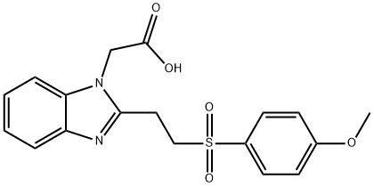 (2-[2-(4-METHOXY-BENZENESULFONYL)-ETHYL]-BENZOIMIDAZOL-1-YL)-ACETIC ACID Struktur