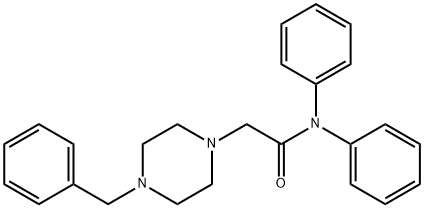 N,N-DIPHENYL-2-(4-BENZYLPIPERAZINYL)ETHANAMIDE Structure