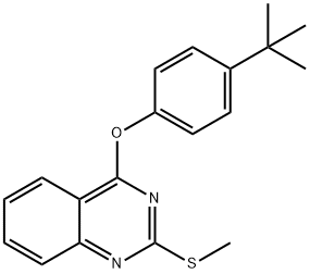 4-(TERT-BUTYL)PHENYL 2-(METHYLSULFANYL)-4-QUINAZOLINYL ETHER Struktur