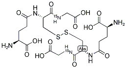 (H-GLU(CYS-[15N]GLY-OH)-OH)2 結構式