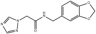 N-(1,3-BENZODIOXOL-5-YLMETHYL)-2-(1H-1,2,4-TRIAZOL-1-YL)ACETAMIDE Struktur
