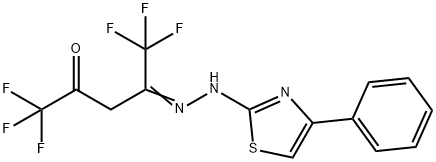 1,1,1,5,5,5-HEXAFLUORO-2,4-PENTANEDIONE 2-[N-(4-PHENYL-1,3-THIAZOL-2-YL)HYDRAZONE] Struktur
