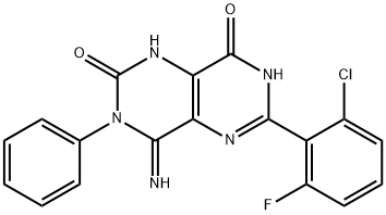 6-(6-CHLORO-2-FLUOROPHENYL)-4-IMINO-3-PHENYL-1,3,7-TRIHYDRO-5,7-DIAZAQUINAZOLINE-2,8-DIONE|