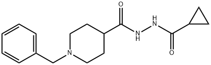 N'-[(1-BENZYL-4-PIPERIDINYL)CARBONYL]CYCLOPROPANECARBOHYDRAZIDE Struktur
