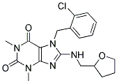 7-(2-CHLOROBENZYL)-1,3-DIMETHYL-8-[(TETRAHYDROFURAN-2-YLMETHYL)AMINO]-3,7-DIHYDRO-1H-PURINE-2,6-DIONE Struktur
