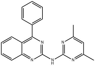 N-(4,6-DIMETHYLPYRIMIDIN-2-YL)-4-PHENYLQUINAZOLIN-2-AMINE Struktur