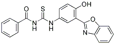 N-({[3-(1,3-BENZOXAZOL-2-YL)-4-HYDROXYPHENYL]AMINO}CARBONOTHIOYL)BENZAMIDE Struktur