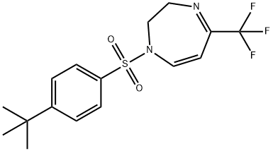 1-([4-(TERT-BUTYL)PHENYL]SULFONYL)-5-(TRIFLUOROMETHYL)-2,3-DIHYDRO-1H-1,4-DIAZEPINE Struktur