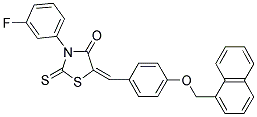 (E)-3-(3-FLUOROPHENYL)-5-(4-(NAPHTHALEN-1-YLMETHOXY)BENZYLIDENE)-2-THIOXOTHIAZOLIDIN-4-ONE