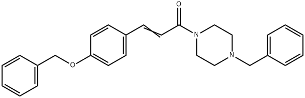 (E)-3-[4-(BENZYLOXY)PHENYL]-1-(4-BENZYLPIPERAZINO)-2-PROPEN-1-ONE Struktur