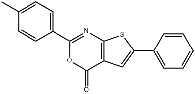 2-(4-METHYLPHENYL)-6-PHENYL-4H-THIENO[2,3-D][1,3]OXAZIN-4-ONE Struktur