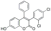 3(2',4'-DICHLOROPHENYL)-7-HYDROXY-4-PHENYLCOUMARIN Struktur