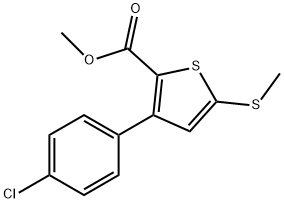 METHYL 3-(4-CHLOROPHENYL)-5-(METHYLSULFANYL)-2-THIOPHENECARBOXYLATE Struktur