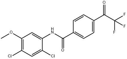 N-(2,4-DICHLORO-5-METHOXYPHENYL)-4-(2,2,2-TRIFLUOROACETYL)BENZENECARBOXAMIDE Struktur