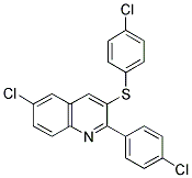 6-CHLORO-2-(4-CHLOROPHENYL)-3-QUINOLINYL 4-CHLOROPHENYL SULFIDE Structure