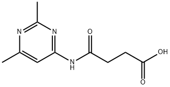 N-(2,6-DIMETHYL-PYRIMIDIN-4-YL)-SUCCINAMIC ACID, 342021-35-6, 結(jié)構(gòu)式