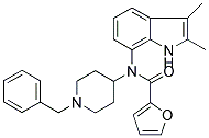 N-(1-BENZYLPIPERIDIN-4-YL)-N-(2,3-DIMETHYL-1H-INDOL-7-YL)FURAN-2-CARBOXAMIDE Struktur