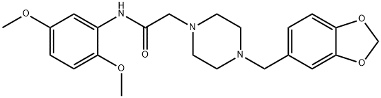 2-(4-(BENZO[D]1,3-DIOXOLAN-5-YLMETHYL)PIPERAZINYL)-N-(2,5-DIMETHOXYPHENYL)ETHANAMIDE|