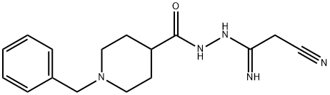 1-BENZYL-N'-(2-CYANOETHANIMIDOYL)-4-PIPERIDINECARBOHYDRAZIDE Struktur