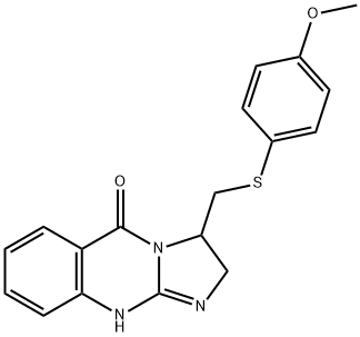 3-([(4-METHOXYPHENYL)SULFANYL]METHYL)-2,3-DIHYDROIMIDAZO[2,1-B]QUINAZOLIN-5(1H)-ONE Struktur