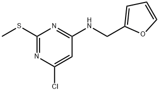 6-CHLORO-N-(2-FURYLMETHYL)-2-(METHYLSULFANYL)-4-PYRIMIDINAMINE Structure