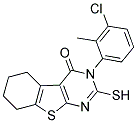 3-(3-CHLORO-2-METHYL-PHENYL)-2-MERCAPTO-5,6,7,8-TETRAHYDRO-3H-BENZO[4,5]THIENO[2,3-D]PYRIMIDIN-4-ONE Struktur