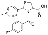 3-(4-FLUORO-BENZOYL)-2-P-TOLYL-THIAZOLIDINE-4-CARBOXYLIC ACID Struktur