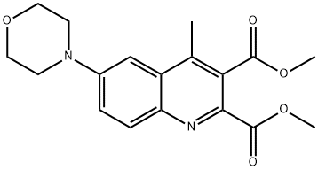 DIMETHYL 4-METHYL-6-MORPHOLINO-2,3-QUINOLINEDICARBOXYLATE Struktur